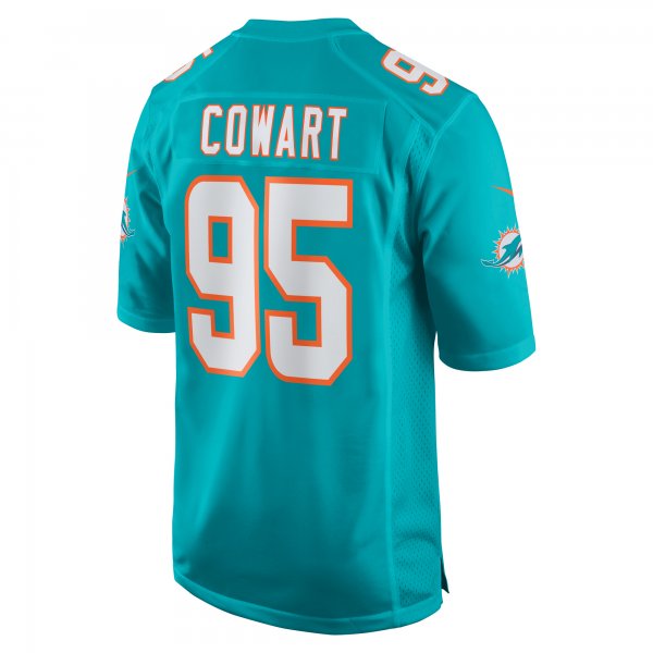 Men's Miami Dolphins Byron Cowart Nike  Aqua  Game Jersey