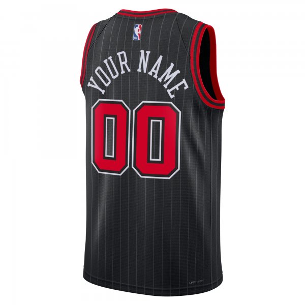 Unisex Chicago Bulls Jordan Brand Black 2022/23 Swingman Custom Jersey - Statement Edition