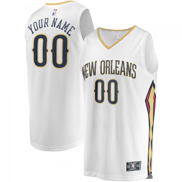 Unisex New Orleans Pelicans Fanatics White Custom Fast Break Jersey - Association Edition