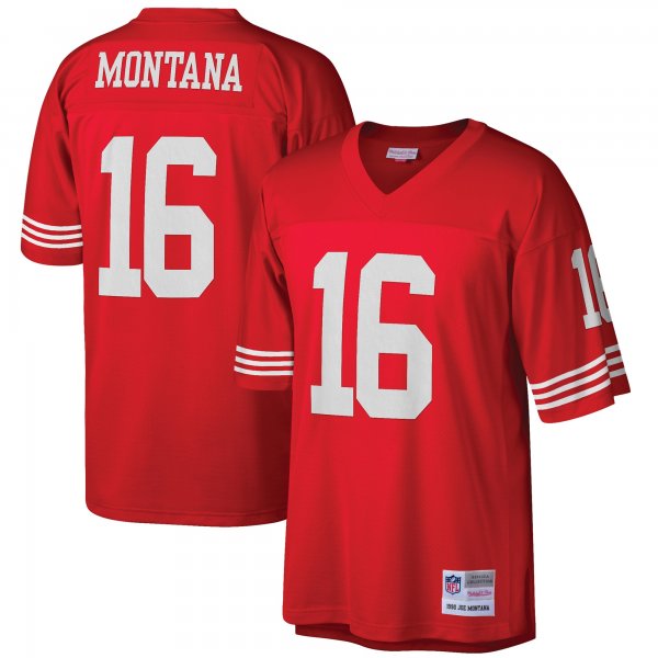 Men's San Francisco 49ers Joe Montana Mitchell & Ness Scarlet Big & Tall 1990 Retired Player Replica Jersey