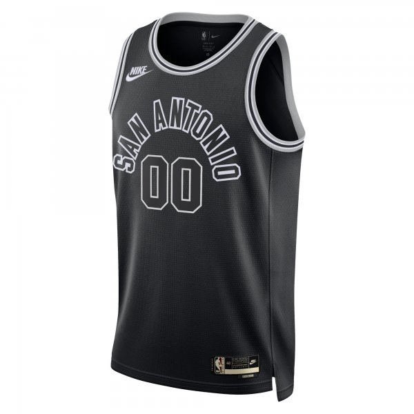 Unisex San Antonio Spurs Nike Black 2022/23 Custom Swingman Jersey - Classic Edition