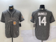 Men's Minnesota Vikings #14 Sam Darnold Grey Cool Base Stitched Baseball Jersey