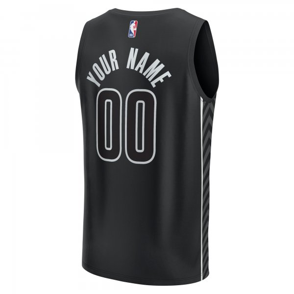 Men's Brooklyn Nets Fanatics Black Custom Fast Break Jersey - Statement Edition