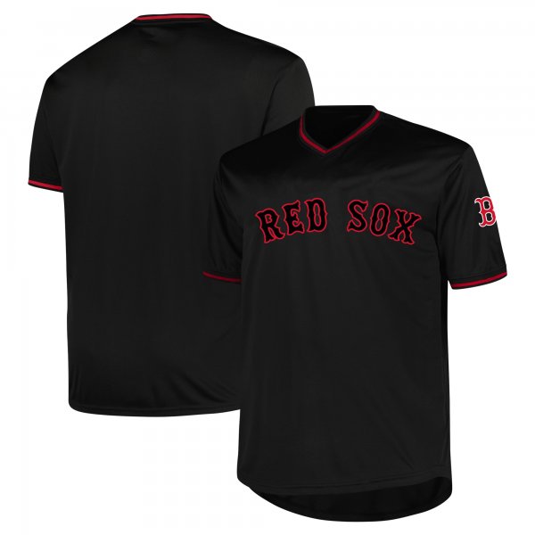 Men's Boston Red Sox Profile Black Big & Tall Pop Fashion Jersey