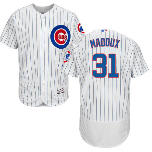 Chicago Cubs #31 Greg Maddux White Flexbase Collection Stitched MLB Jersey