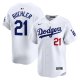 Men's Los Angeles Dodgers #21 Walker Buehler Nike White Home Limited Player Jersey