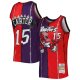 Men's Toronto Raptors Vince Carter Mitchell & Ness Purple/Red Hardwood Classics 1998/99 Split Swingman Jersey