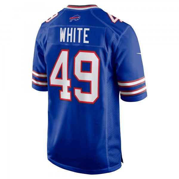 Men's Buffalo Bills DaShaun White Nike Royal Team Game Jersey