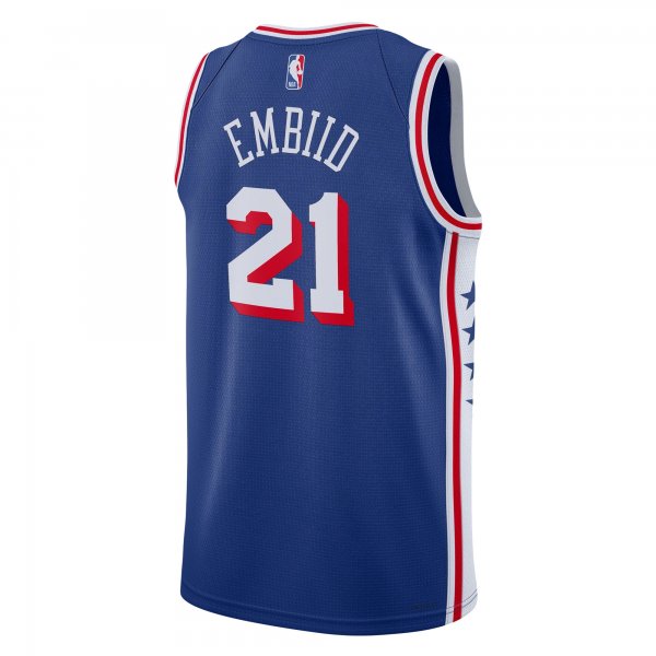 Unisex Philadelphia 76ers Joel Embiid Nike Royal Swingman Jersey - Icon Edition