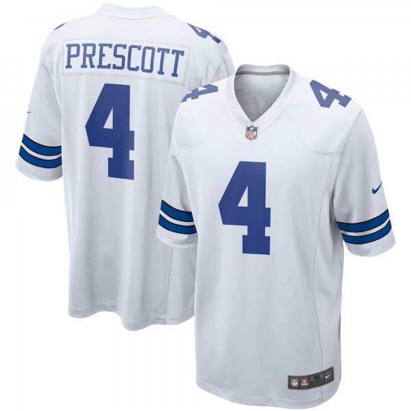 Men's Dallas Cowboys Dak Prescott Nike White Game Team Jersey