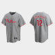 Men's Philadelphia Phillies #12 Kyle Schwarber Gray Road MLB Jersey