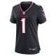 Women's Houston Texans  Nike Navy #1 Mom Game Jersey