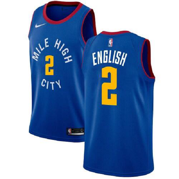 Men's Denver Nuggets #2 Swingman Blue Alex English Statement Edition NBA Jersey