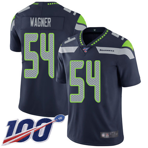 Seattle Seahawks #54 Bobby Wagner Steel Blue Team Color Men's Stitched NFL 100th Season Vapor Limited Jersey