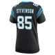 Women's Carolina Panthers Marquez Stevenson Nike  Black Team Game Jersey