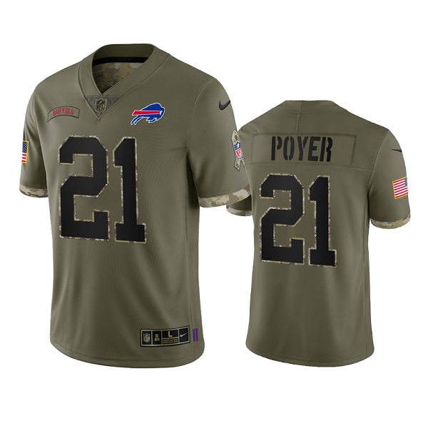 Buffalo Bills Jordan Poyer Olive 2022 Salute To Service Limited Jersey #21