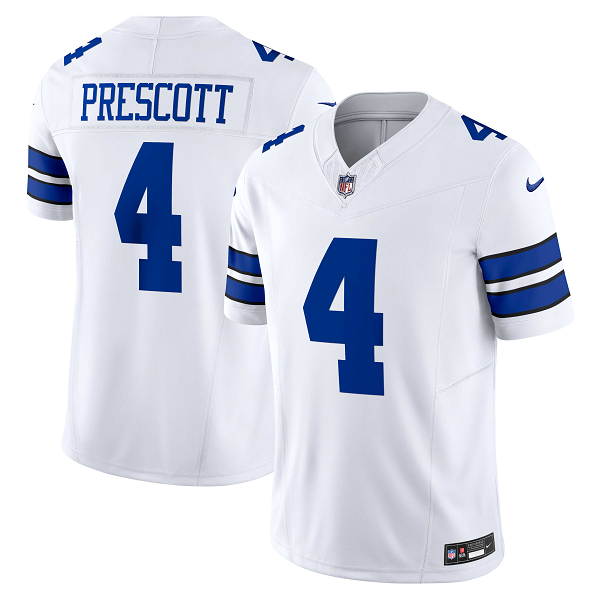 Men's Dallas Cowboys #4 Dak Prescott Nike White Vapor F.U.S.E. Limited Jersey