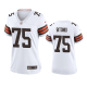 Women's Cleveland Browns #75 Joel Bitonio White 2020 Game Jersey