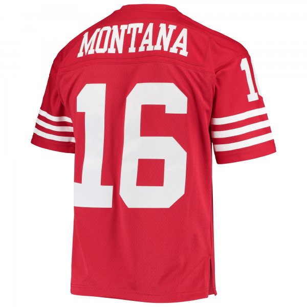 Men's San Francisco 49ers Joe Montana Mitchell & Ness Scarlet Legacy Replica Jersey