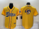 Men's Los Angeles Rams Blank Yellow Stitched Baseball Cool Base Jersey