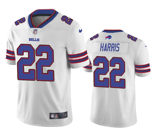 Men's Buffalo Bills #22 Damien Harris White  Vapor Untouchable Limited Stitched Jersey