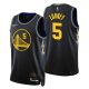 Golden State Warriors #5 Kevon Looney 2021-22 City Edition Black celebrateing NBA 75th Jersey