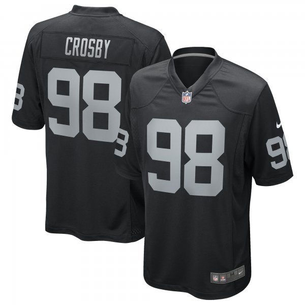 Men's Las Vegas Raiders Maxx Crosby Nike Black Game Jersey