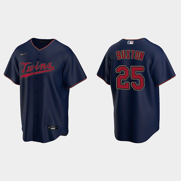 Men's Minnesota Twins #25 Byron Buxton Navy 2020 Cool Base Alternate MLB Jersey