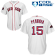 Boston Red Sox #15 Dustin Pedroia White New Cool Base 2018 World Series Champions Stitched MLB Jersey