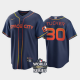 Men's 2022 City Connect Houston Astros #30 Kyle Tucker Cool Base Navy MLB Jersey with 2022 World Series Patch