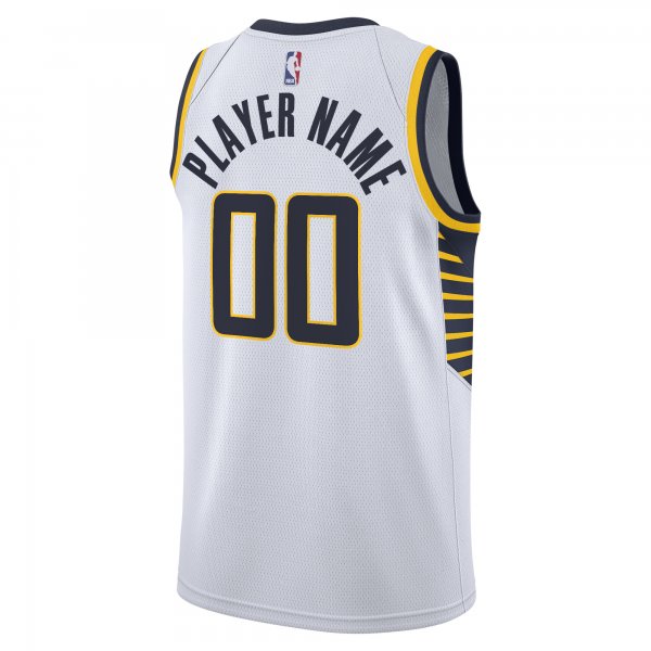 Men's Indiana Pacers Nike White 2020/21 Swingman Custom Jersey - Association Edition