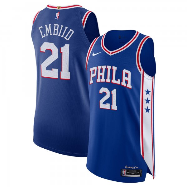 Men's Philadelphia 76ers Joel Embiid Nike Royal Jersey - Icon Edition