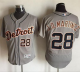 Detroit Tigers #28 J. D. Martinez Grey Flexbase Collection Stitched MLB Jersey