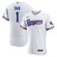 Men's Texas Rangers Nike White Home #1 Dad Patch MLB Jersey