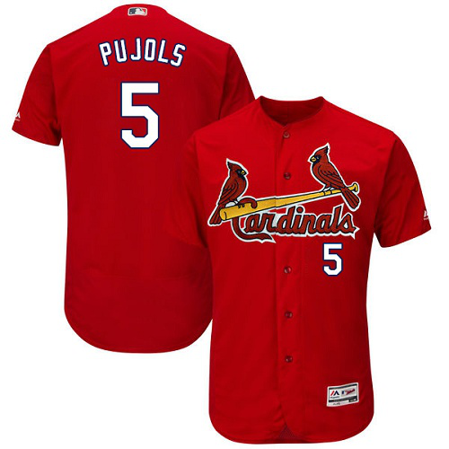 St. Louis Cardinals #5 Albert Pujols Red Flexbase Collection Stitched MLB Jersey