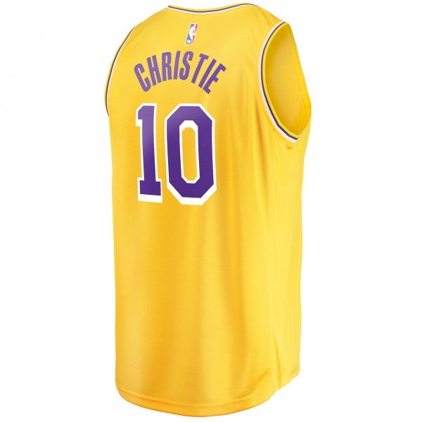 Men's Los Angeles Lakers Max Christie Fanatics Gold Fast Break Replica Jersey - Icon Edition