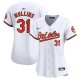 Women's Baltimore Orioles #31 Cedric Mullins Nike White Home Limited Player Jersey