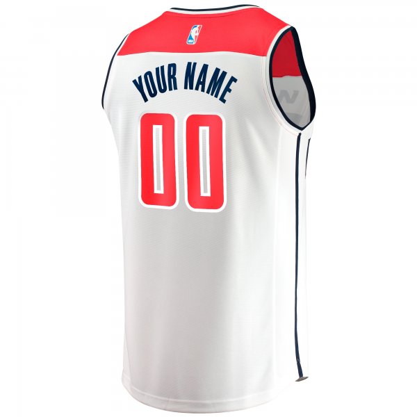 Men's Washington Wizards Fanatics White Fast Break Custom Replica Jersey - Association Edition