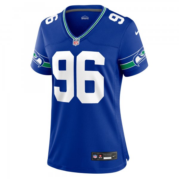 Women's Seattle Seahawks Cortez Kennedy Nike Royal Throwback Player Game Jersey