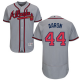 Atlanta Braves #44 Hank Aaron Grey Flexbase Collection Stitched MLB Jersey