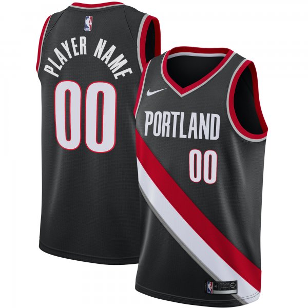 Men's Portland Trail Blazers Nike Black 2020/21 Swingman Custom Jersey - Icon Edition