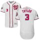 Women's Washington Nationals #3 Michael Taylor White Flexbase Collection 2019 World Series Bound Stitched MLB Jersey