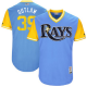 Men's Tampa Bay Rays #39 Kevin Kiermaier Outlaw Majestic Light Blue 2017 Players Weekend Jersey