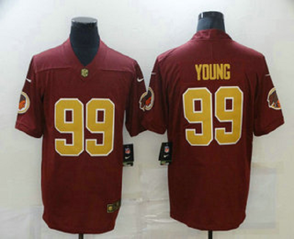 Men's Washington Redskins #99 Chase Young Red With Gold 2017 Vapor Untouchable Stitched NFL Nike Limited Jersey