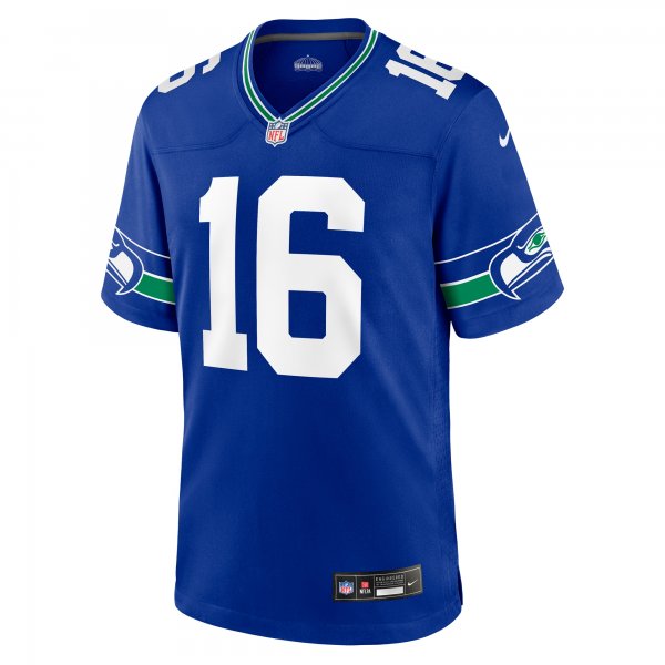 Men's Seattle Seahawks Tyler Lockett Nike Royal Throwback Player Game Jersey