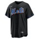 Men's New York Mets Francisco Lindor Nike Black 2022 Alternate Replica Player Jersey