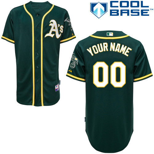 Oakland Athletics Green Men's Customized Cool Base MLB Jersey