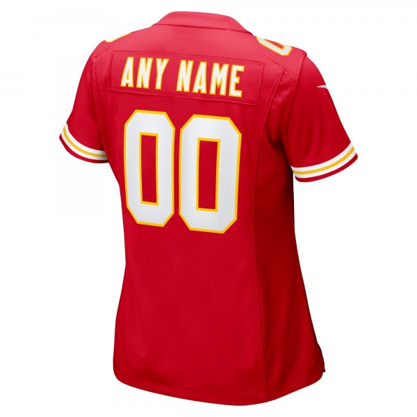 Women's Kansas City Chiefs Nike Red Super Bowl LVIII Patch Custom Game Jersey