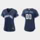 Women's Chicago Cubs Custom Navy 2021 MLB City Connect Replica Jersey