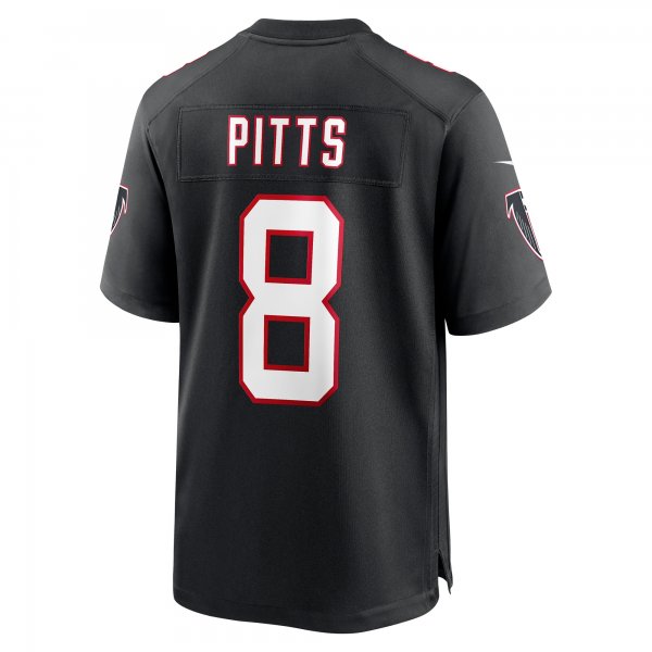 Men's Atlanta Falcons Kyle Pitts Nike Black Player Game Jersey